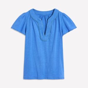 NWT Boden Ava Short Sleeve Top Blue